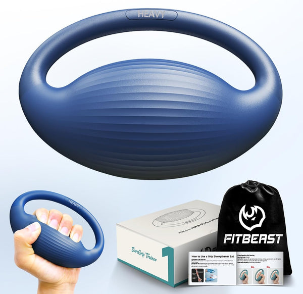 FitBeast Stress Balls for Adults - 3 Resistance Levels Squeeze Balls for Hand Therapy and Rehabilitation