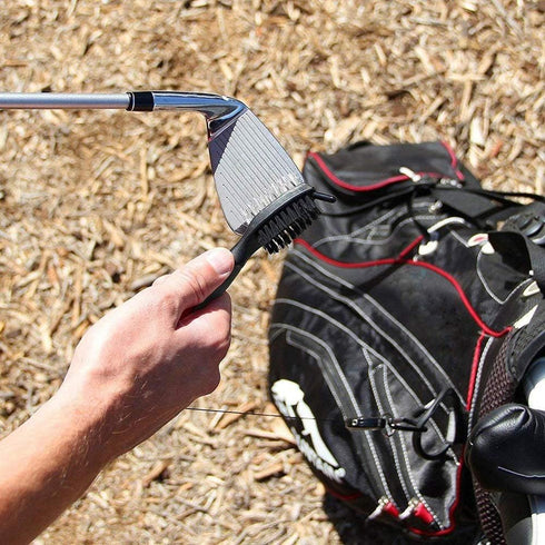 Golf Accessories Set: Metal Divot Repair Tool with Ball Marker, Club Groove Cleaner Brush (3 in 1 Pack)