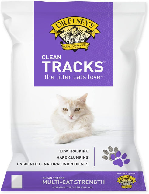 Dr. Elsey's Premium Clumping Cat Litter - Clean Tracks, Low Dust, Hard Clumping, Unscented, 40 LBS