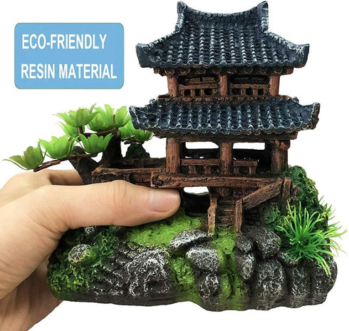 Classical Resin Castle Decorations - Realistic Details Castle for Fish Tank Aquarium Accessories