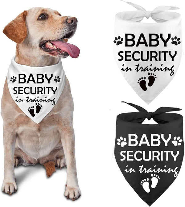 Lcekterur Pregnancy Announcement Dog Bandana Baby Security in Training Printed Bandanas Baby Announcement