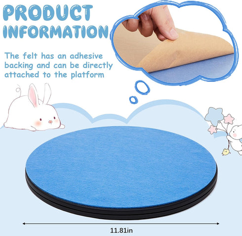 AceOrbit Chinchilla Rabbit Grooming Kit Bunny Grooming Table with Non Slip Blue Felt Mat Pets Groom Platform for Guinea