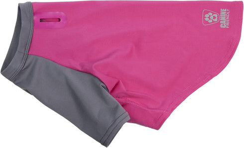 Solis UV Sun Protection Coverup Dog Shirt, XX-Small, Raspberry/Charcoal