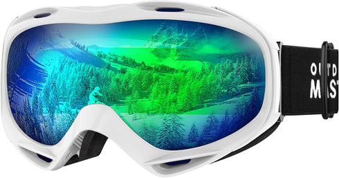 OutdoorMaster OTG Ski Goggles - Over Glasses Ski/Snowboard Goggles for Men, Women & Youth, 100% UV Protection