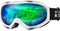 OutdoorMaster OTG Ski Goggles - Over Glasses Ski/Snowboard Goggles for Men, Women & Youth, 100% UV Protection