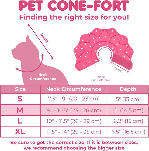 SunGrow Cat Cone Collar Soft, Elizabethan E Collar for Cats & Kittens After Surgery, Recovery Suit for Wound Cover