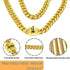Heavy Duty Cuban Link Chain Dog Collars 15MM Gold/Silver Stainless Steel Metal Walking Training Collars with Cute Secure Design Buckle, Chew Proof, for Large Medium Small Dogs (Gold, 12'')