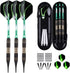 Soft Tip Darts Set 18/20 Grams, Professional Plastic Tip Darts with Brass Barrel, Aluminum Shafts, 50 Rubber O-Rings