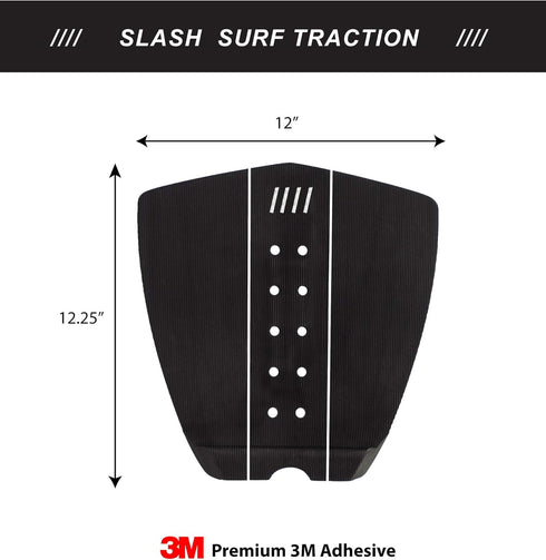 Slash Surfboard Traction Pads, 3 Piece Deck Grips for Surfboard, Maximum Grip Stomp Pad, 3M Adhesive