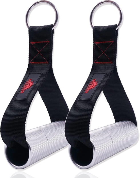 Heavy Duty Fat Gym Handle Grips - 2" Diameter Aluminum Alloy Exercise Handles for Cable Machine Pulley Attachments