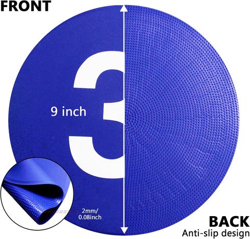 Nuburbur 9 Inch 10/24 Poly Spots, Anti-Slip Spot Markers Floor Spots, Waterproof Flat Filed Cones Poly Dots for Agility