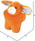 Zanies Cuddly Berber Baby Bunny Dog Toy, Orange, 8-Inch