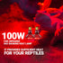 4 Pack Bulbs,100W Bulb (75, WACOOL Reptile Heat Lamp Infrared Basking Spot Light for Reptiles & Amphibians, Red Heat