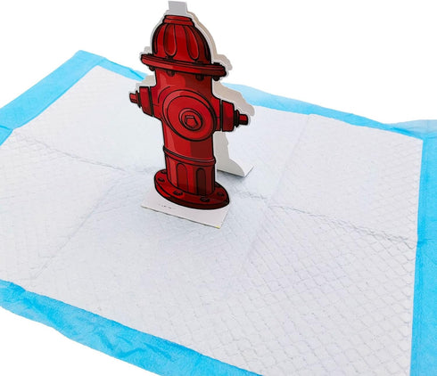 20Pcs 7.3 3.9in Dog Pee Post Guide Paper Pee Trainer, Hydrant Shaped Pet Diaper Pad Guide for Small Dogs, Puppies Dogs