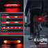 WSDCAM Bike Basket Tail Light, Turn Signals and Brake Light, Bike Alarm Horn with Remote, Rechargeable Rear Light