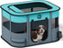 Dog Playpen Puppy Play Pens, Foldable Pet Crate Cage for Indoor Use, Collapsible Kitten Enclosure with Carrying Case