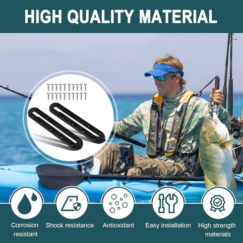 Ahuliao (9 10 4 Kayak Track Mount, Kayak Rail Track, Kayak Low Profile Gear Track Accessories for Fishing Rod Holder