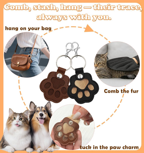 GUJYUYIF Pet Hair Removal Glove for Cats & Dogs Grooming, Pet Hair Removal Tool Brush Kit Reusable Lint Remover