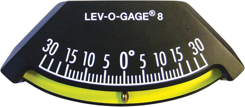 Sun Company Lev-o-gage 8 Heel Angle Clinometer, High-Resolution for Modern Boats, Mounts on Bulkhead