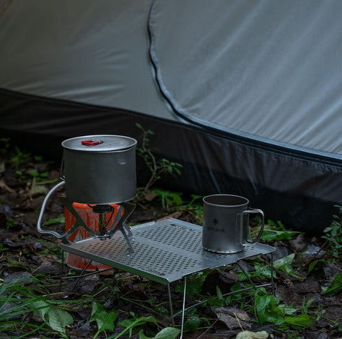 Backpacking iClimb Mini Solo Folding Table Ultralight Compact for Camping Hiking Beach Picnic (Nature - Mini)
