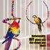 Parakeet Toys, 7 Pcs Colorful Bird Toys for Pet Bird Cage, Hammock, Swing, Chewing Toy, Mirror, Perch