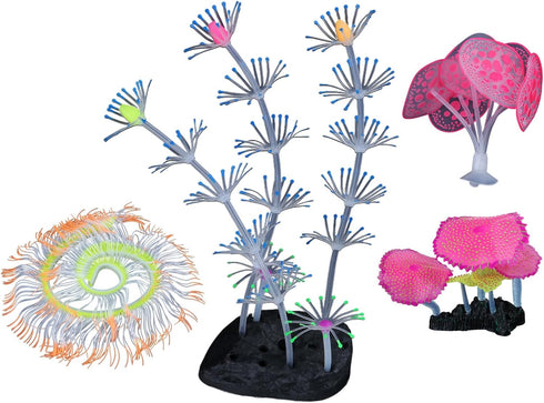 NIHUIFA Fishtank Artificial Plant Landscape Fish Tanks Decorations for Aquariums Terrarium Shrimp Fluorescence