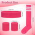 5 Set,Sports 80s ONUPGO Pieces Sweatbands Striped Socks Headband Wristbands High Tube Socks