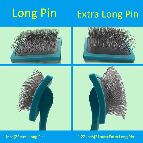 Dogs-31mm Extra Long Pin Dog Grooming Brush Haired Dogs & Pet Comb Value Kit,Dog Brushes for Goldendoodle, Labradoodle