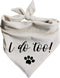 Generic I do Too! Dog Bandana Wedding Engagement Announcement (Medium) Beige, Black
