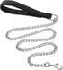 Heavy Duty Metal Dog Leash - 5FTx3mm Chew Proof Chain with Soft Padded Handle for Large & Medium Dogs