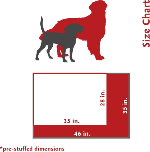 Majestic Pet Large Rectangle Dog Bed, Washable Non-Slip Comfy Pet Bed, Super Value Pillow Dog Bed, 46 x 35 Inch, Links