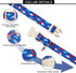 4th Lionet Paws of July Dog Collar- Cute Blue Red Popsicle Dog Collars with Plastic Buckle and Icecream Pendant, Light