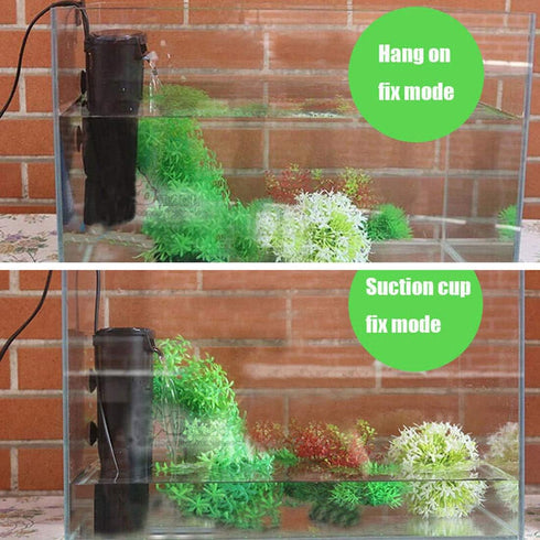 Aquarium Turtle Filter, Waterfall Flow Pump for Reptiles Tank, Low Level Waterfall Filter for Small Fish Tank Turtle