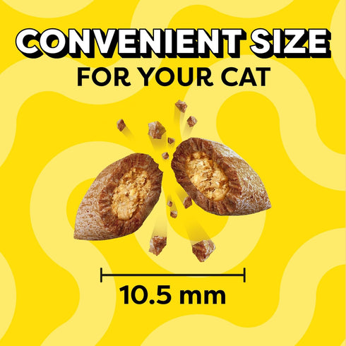30 oz. Temptations Cat Treats Classic Crunchy and Soft Cat Treats, Savory Salmon Flavor, Tub