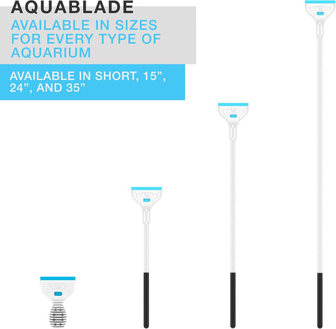 Continuum AquaBlade P Short Acrylic Safe Algae Scraper for Aquariums