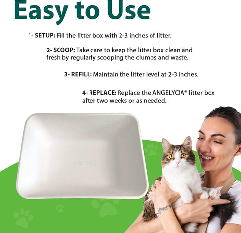 Disposable Litter Boxes for Cats, Maximum Odor Control, Large Size (5 pieces)