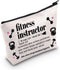 TSOTMO Fitness Instructor Gift, Zipper Makeup Toiletry Bags for Fitness Coach, Bodybuilder Appreciation Gift