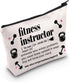 TSOTMO Fitness Instructor Gift, Zipper Makeup Toiletry Bags for Fitness Coach, Bodybuilder Appreciation Gift