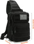 Backpack Pack Pack Tactical Sling Bag for men,Shoulder Molle Assault Range Bags Chest Day Diaper Bag (Black)