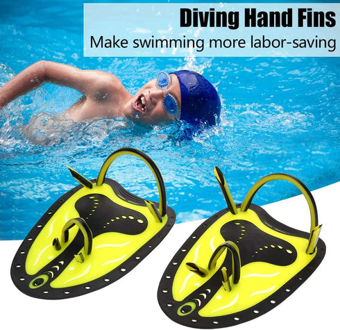 Swim Fin, Adjustable Kids Flippers for Swimming, Professional Swim Hand Paddles for Training