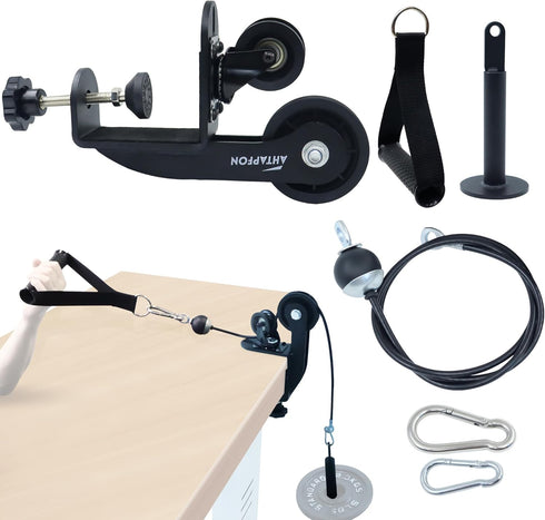Wrist Exerciser Strengthener Arm Wrestling Training Table Pulley Cable System for Fitness Forearm Workout