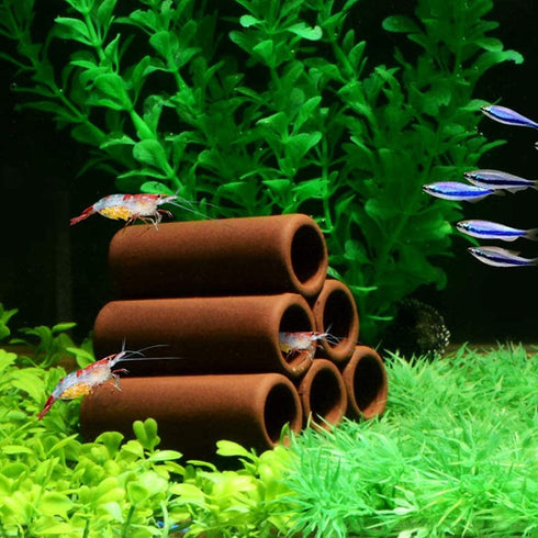 Ceramic Aquarium Breeding Cave, Shrimp Shelter Spawning Tube, Hiding Cave Decorations for Aquatic Pets