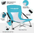 HAUSHOF Low Beach Chair, Mesh Back Folding Chair, Lightweight Low Seat Camping Chairs with Cup Holder, Carry Bag