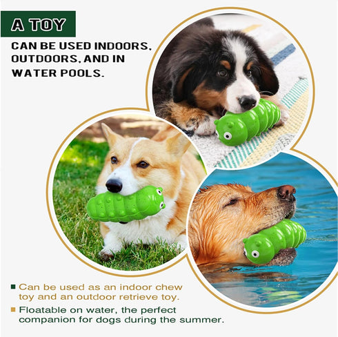 Indestructible Dog Chew Toys for Aggressive Chewers, Tough Food Grade Material for Medium Large Breed (Green)