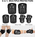SKT HP Protective Gear Set for Adults: Knee Pads, Elbow Pads & Wrist Guards for Inline Skating, Biking, Skateboarding