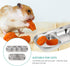 Compartment Pet Tray Food Bowls - 2pcs Stainless Steel Divided Pet Dishes for Kitten Small Dogs Food Water Feeder