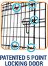 Precision Pet Products One Door Provalue Wire Dog Crate, 24 Inch, For Pets 15-30 lbs, 5-Point Locking System