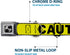 Buckle-Down Dog Collar, Wide Small, Caution Yellow/Black, 13-18"