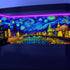 36X24IN Blacklight Vincent Van Gogh Aquarium Background - UV Fish Tank Art Oil Painting with 10 EVA Tape