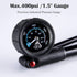 MTB High Pressure Shock Pump - 400 PSI Max for Fork & Rear Suspension with No-Loss Schrader Valve